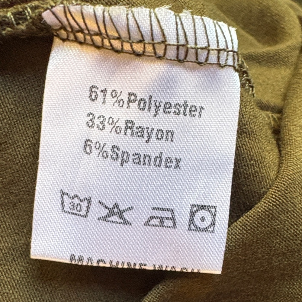 NWT Witsmile Asymmetrical Olive Green Wrap Closure Skirt Medium - Picture 8 of 8